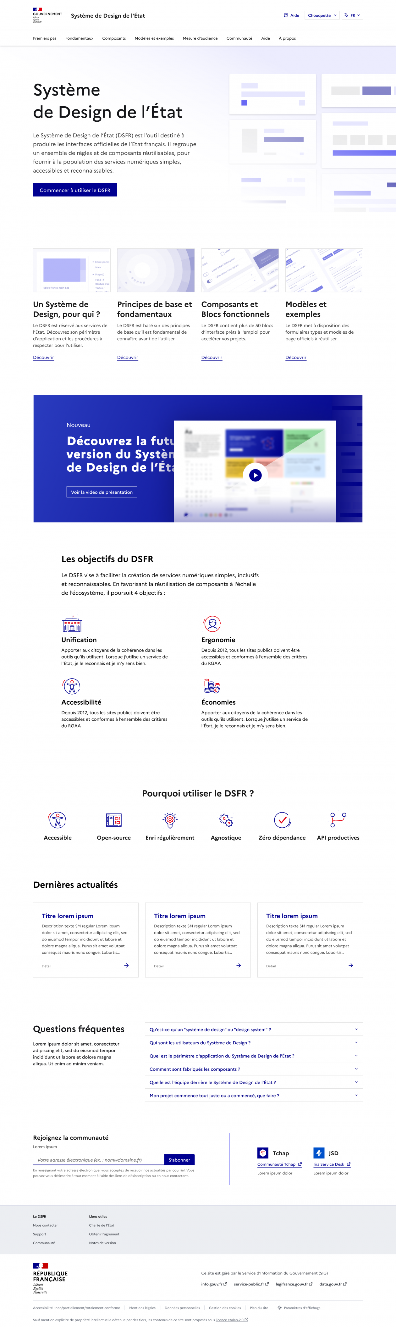 Home page DSFR